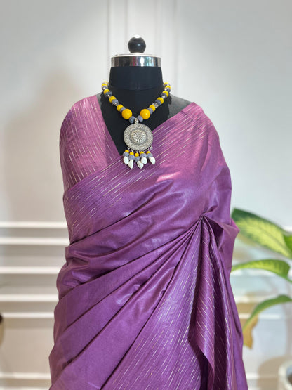 Plum | Rangeen Khwaab | Tussar Silk Saree