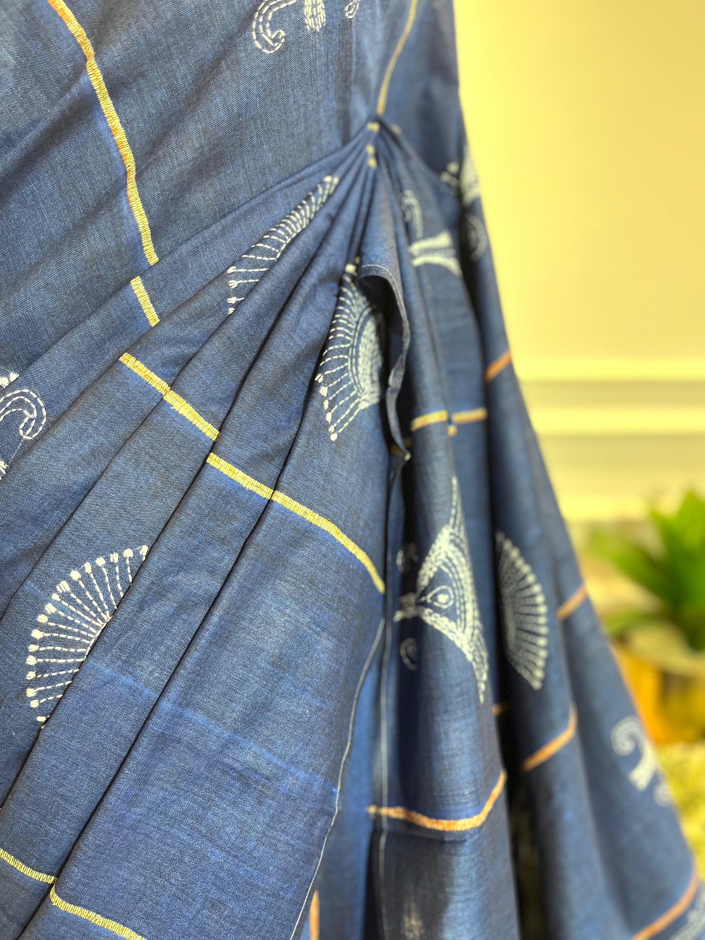 Morpankh | Kantha Stitch Saree