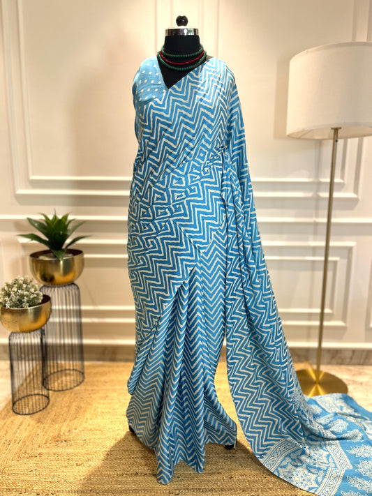 Aasmani Leher | Modal Silk Saree