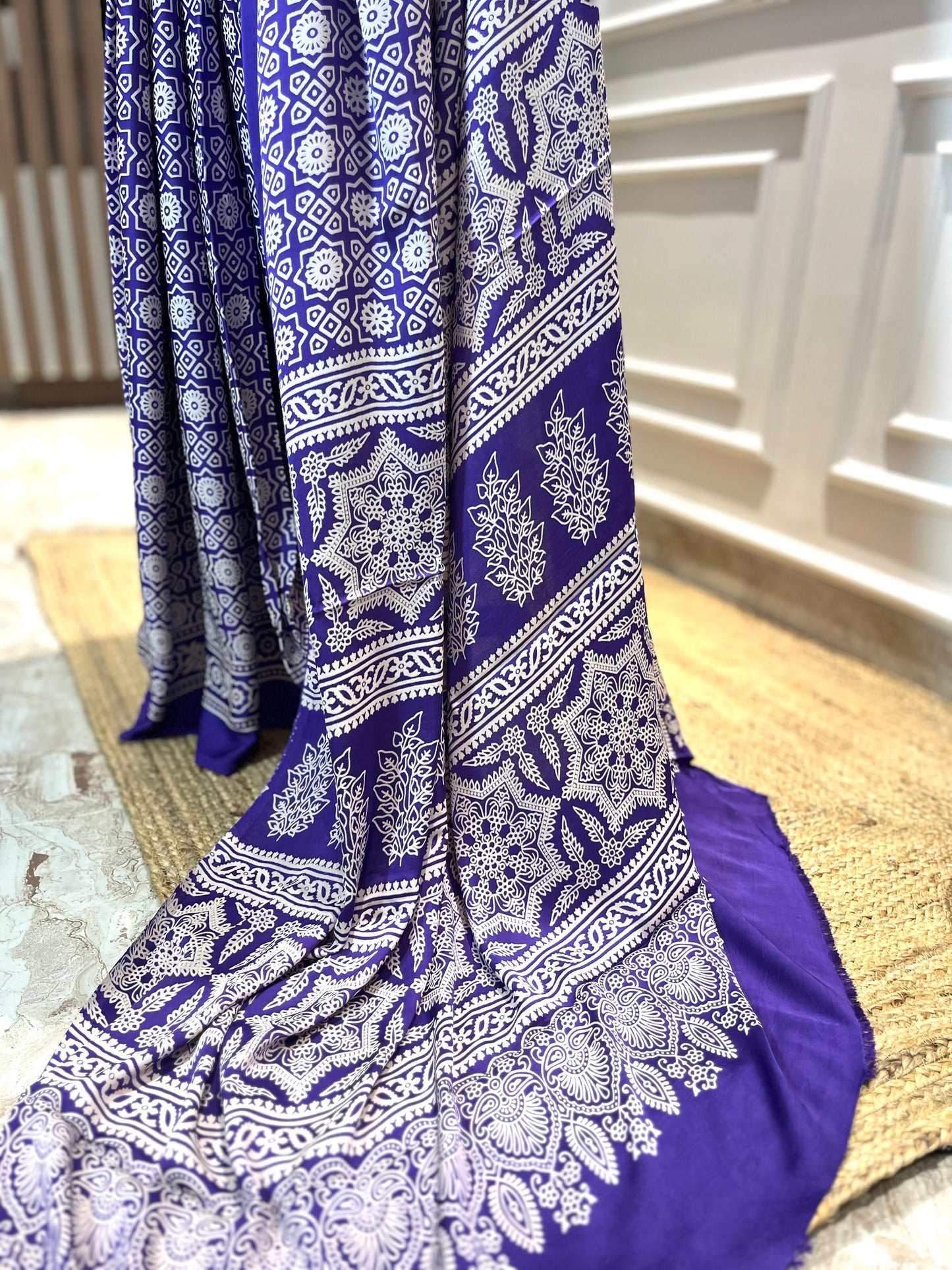 Purple Sitarey | Modal Silk Saree