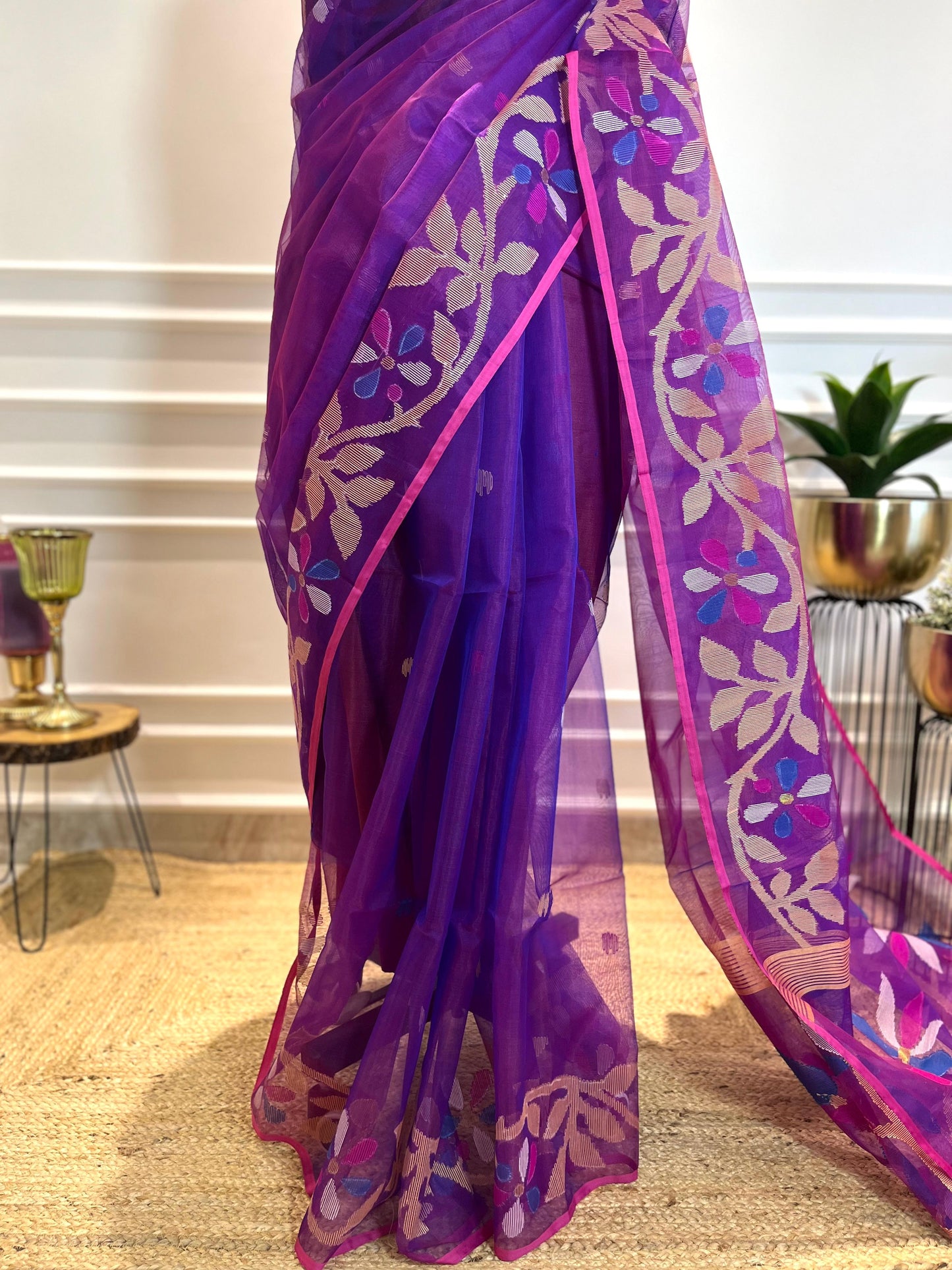 Phoolon ki Mallika | Muslin Silk Saree