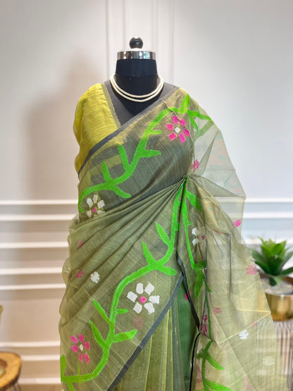 Kaliyon ka chaman | Muslin Silk Saree