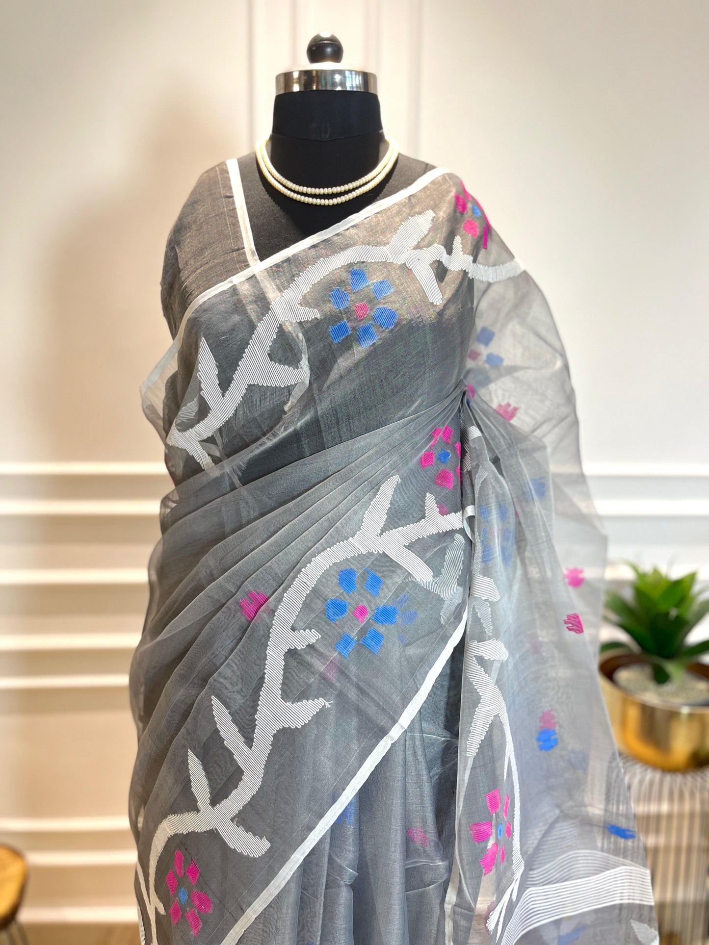 Jheel Kamal | Muslin Silk Saree