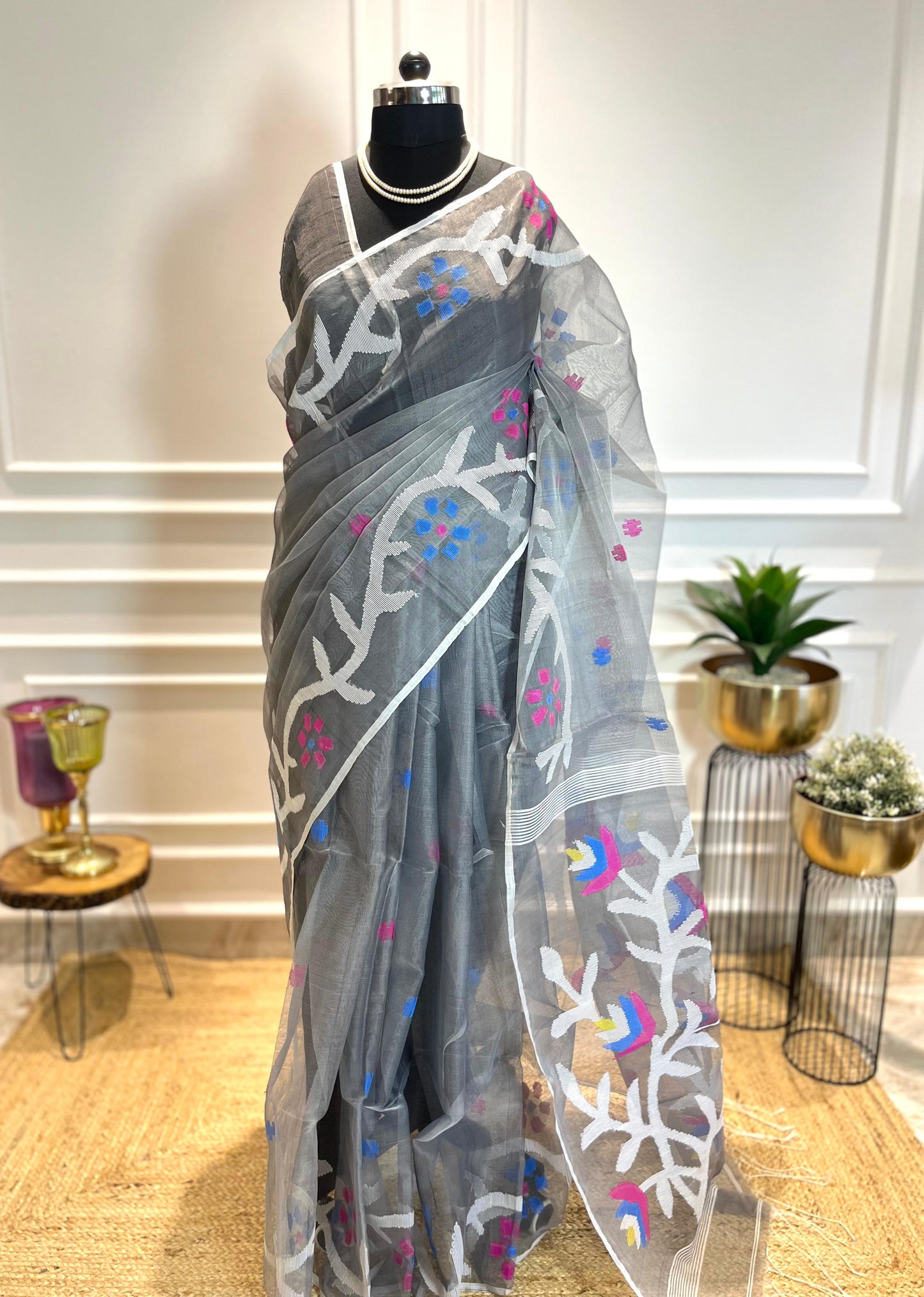 Jheel Kamal | Muslin Silk Saree