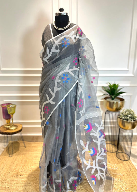 Jheel Kamal | Muslin Silk Saree