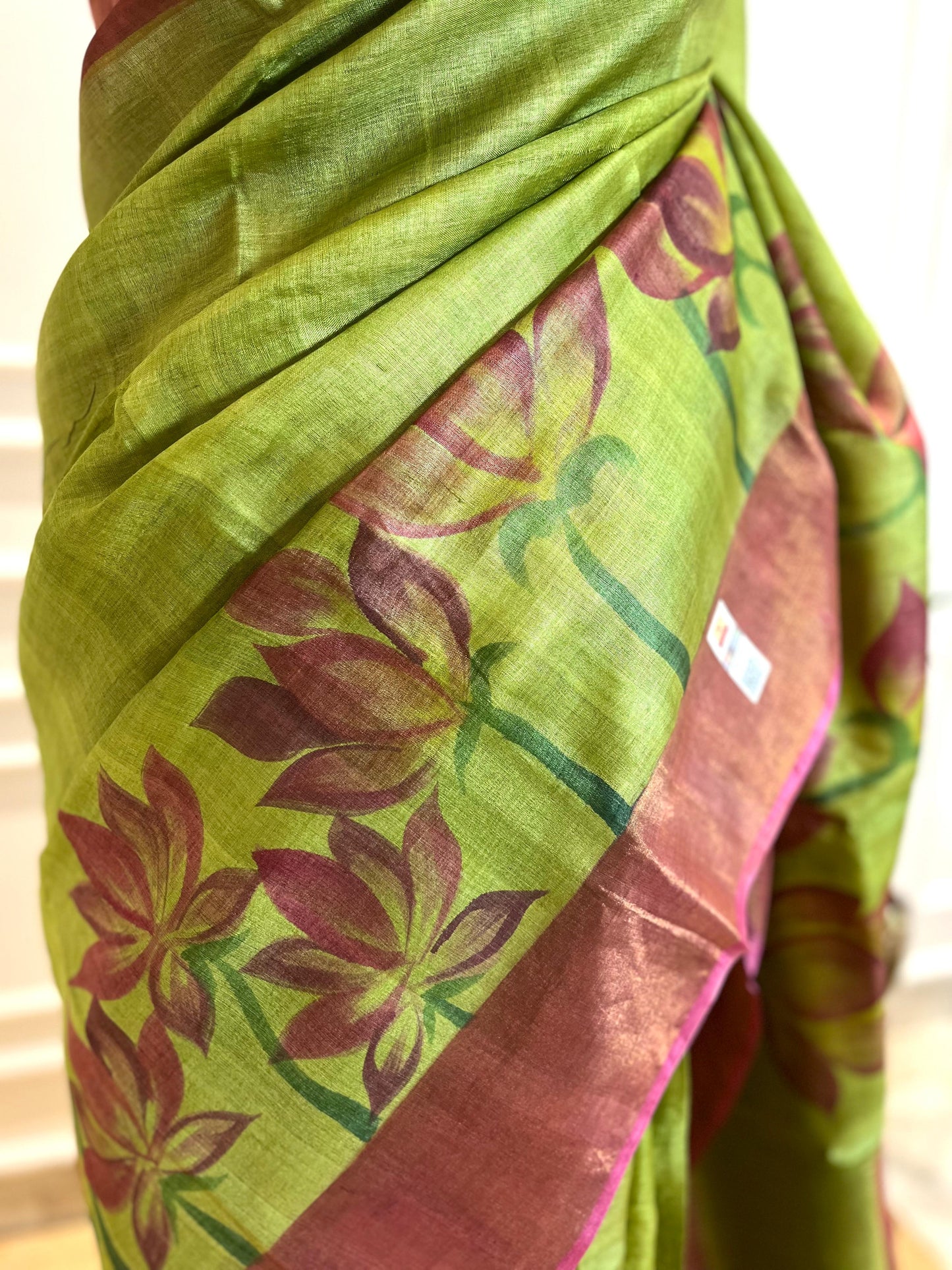 Lotus Love | Handpainted Silk Saree